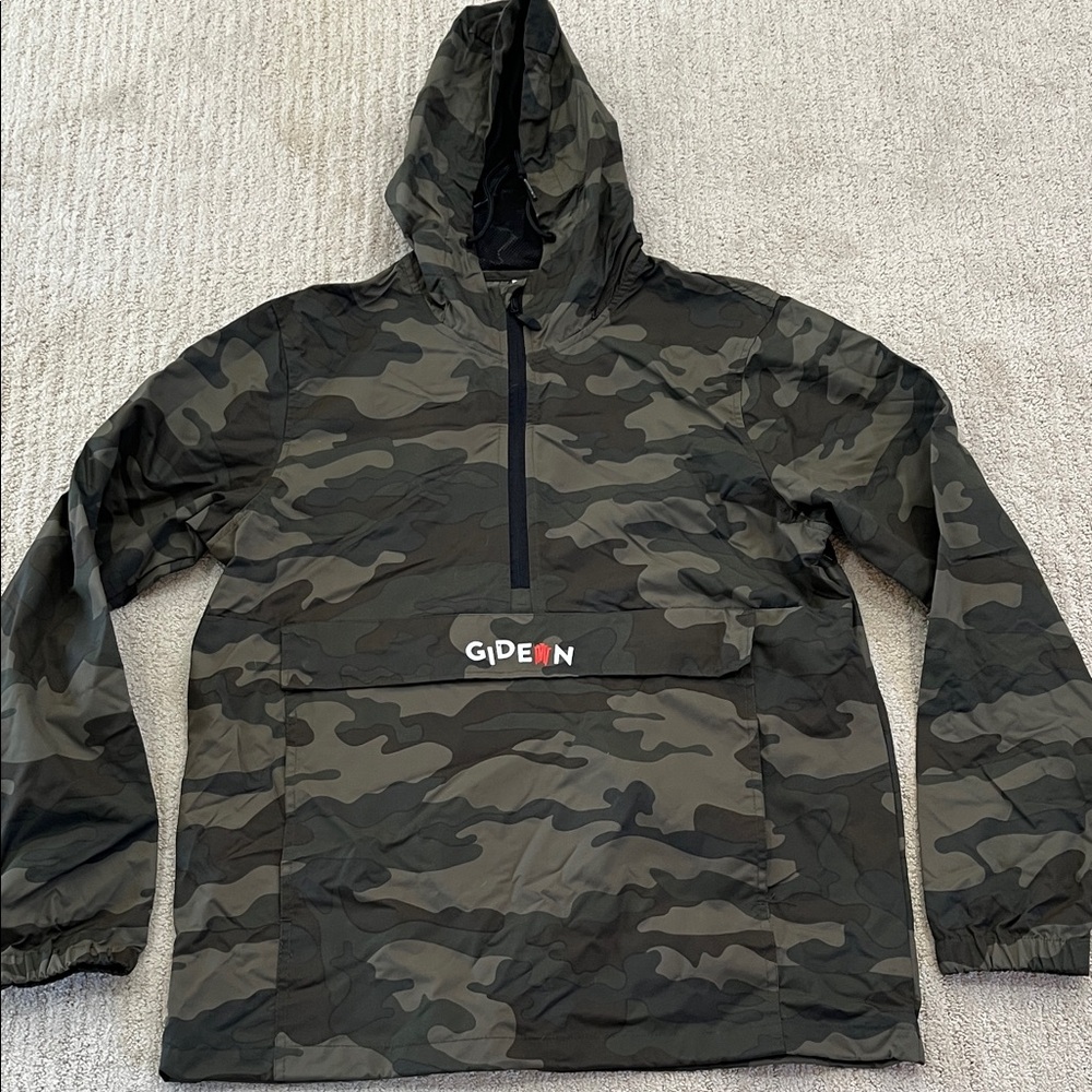 Gideon Nails Camo Packable Hooded 1/2 Zip Pullover Size Men’s S